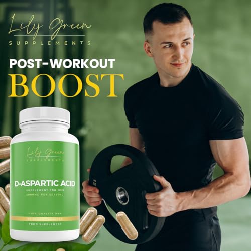 Lily Green D-Aspartic Acid 2000mg per Serving - Supports Athletic Performance, Testosterone Levels, Male Fertility & Mood