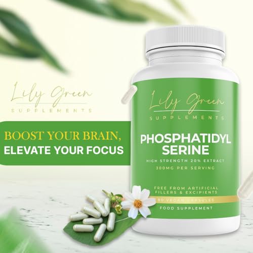 Lily Green Phosphatidylserine 300mg per Serving - Supports Cognitive Function & Memory, Exercise & Recovery, Mood & Relaxation