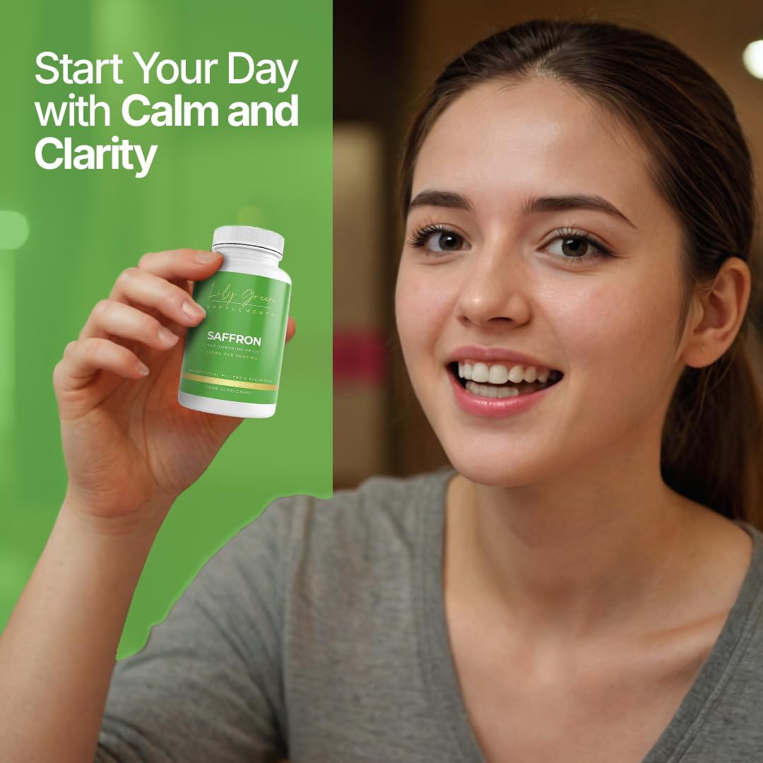 Lily Green Saffron 225mg per Serving - Supports Psychological Balance, Inflammatory Conditions, Weight Loss & Eye Health