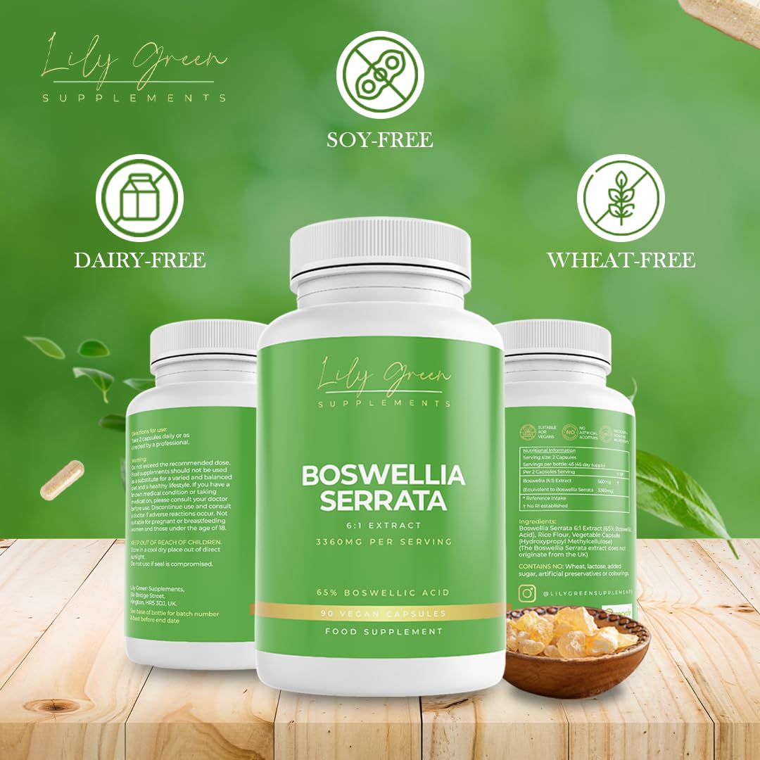 Lily Green Boswellia Serrata 3360mg per Serving - Supports Inflammatory Conditions, Joint Care & Digestive Health