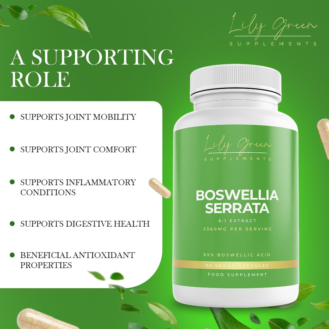 Lily Green Boswellia Serrata 3360mg per Serving - Supports Inflammatory Conditions, Joint Care & Digestive Health