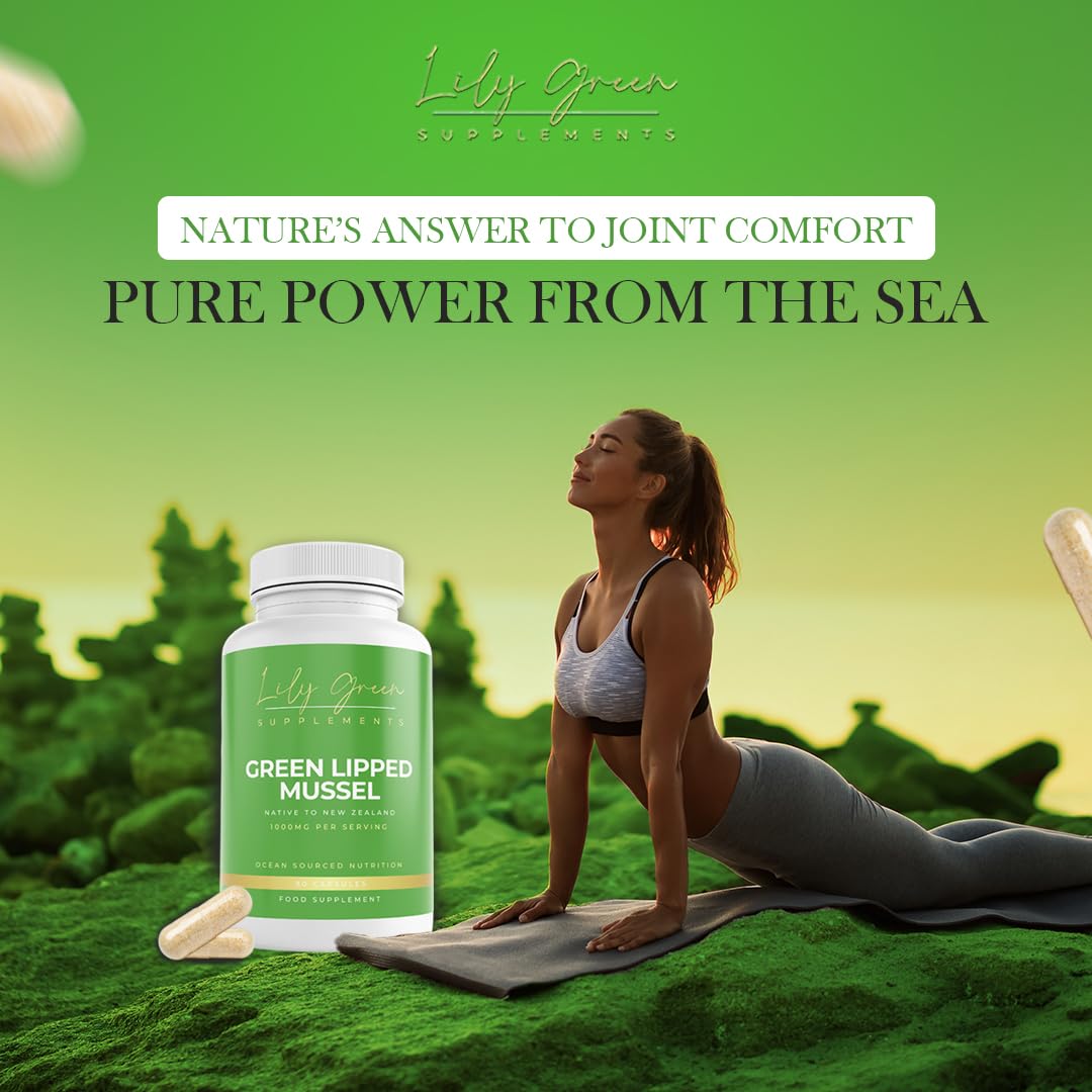 Green Lipped Mussel 1000mg per Serving - Supports Joint Health & Mobility, Healthy Skin, Inflammatory Conditions & Rich Source of Essential Nutrients