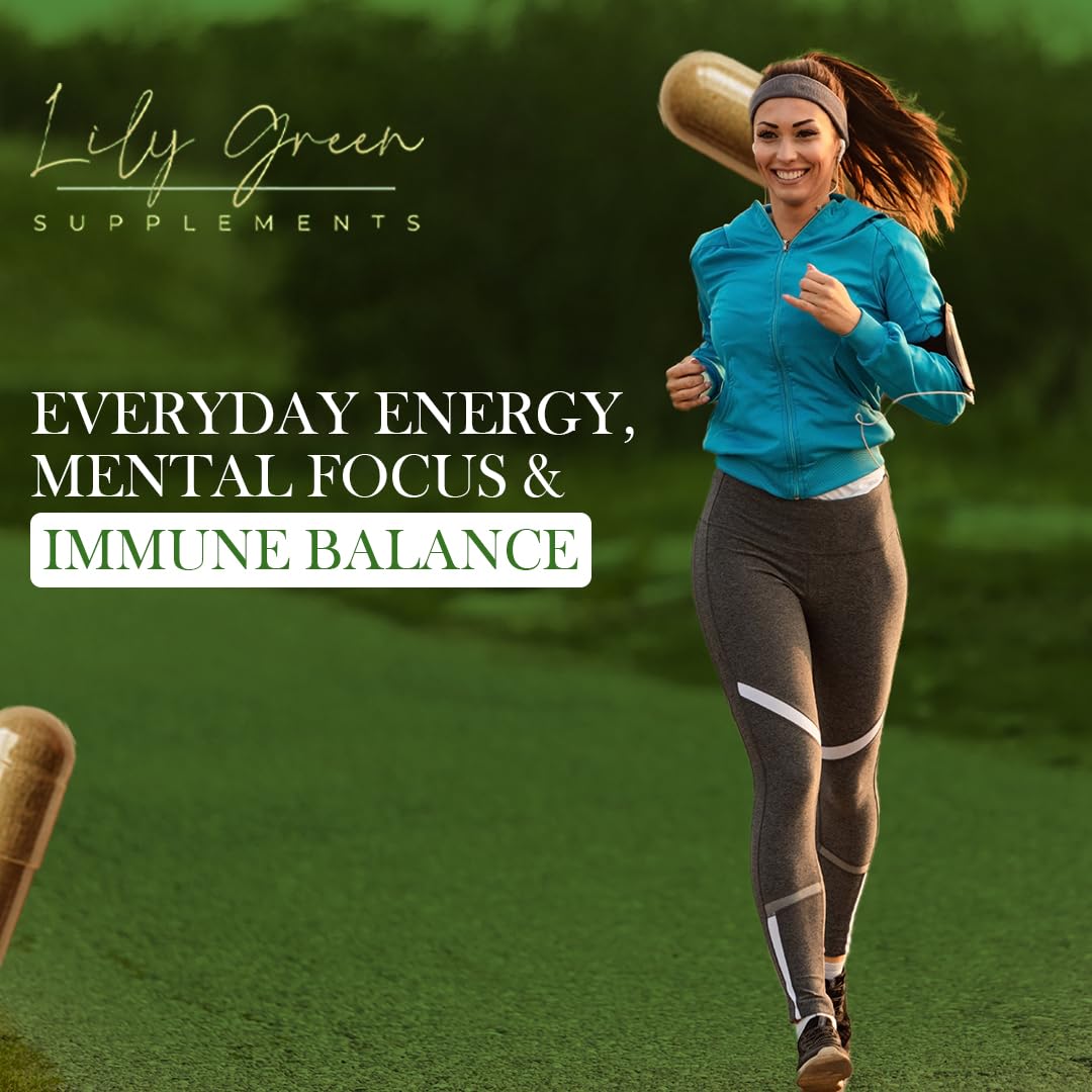 Organic Mushroom Complex 1380mg per Serving - A Mighty Blend Supporting Immune & Stress Response System, Cognitive Function & Overall Health