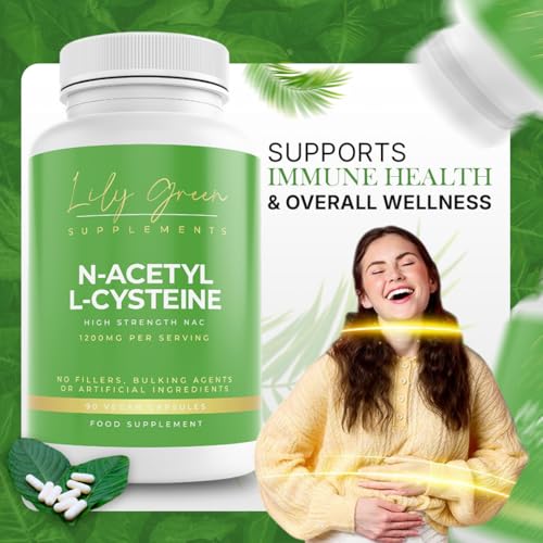 Lily Green N-Acetyl L-Cysteine 1200mg per Serving - Supports Immune System, Liver & Kidney Detox, Respiratory & Brain Health