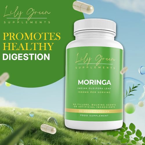 Lily Green Organic Moringa 1500mg per Serving - Supports Immune System, Inflammatory Conditions & Energy Production