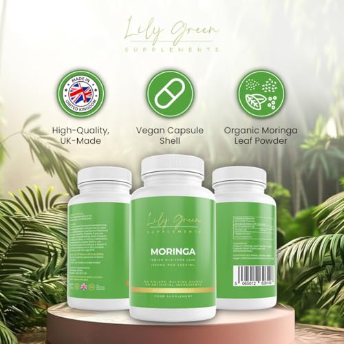 Lily Green Organic Moringa 1500mg per Serving - Supports Immune System, Inflammatory Conditions & Energy Production
