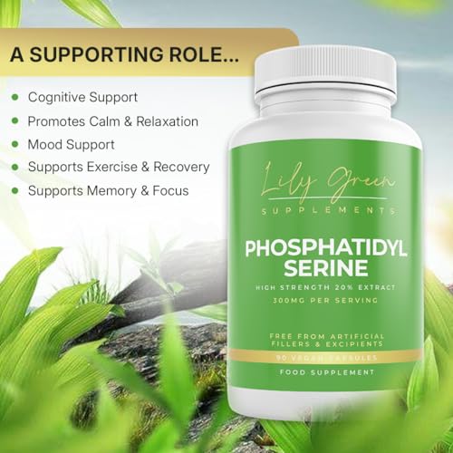 Lily Green Phosphatidylserine 300mg per Serving - Supports Cognitive Function & Memory, Exercise & Recovery, Mood & Relaxation