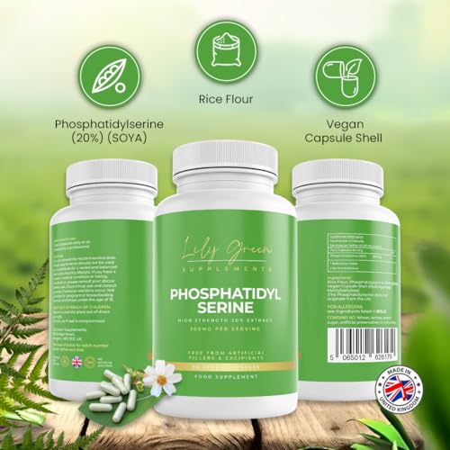 Lily Green Phosphatidylserine 300mg per Serving - Supports Cognitive Function & Memory, Exercise & Recovery, Mood & Relaxation