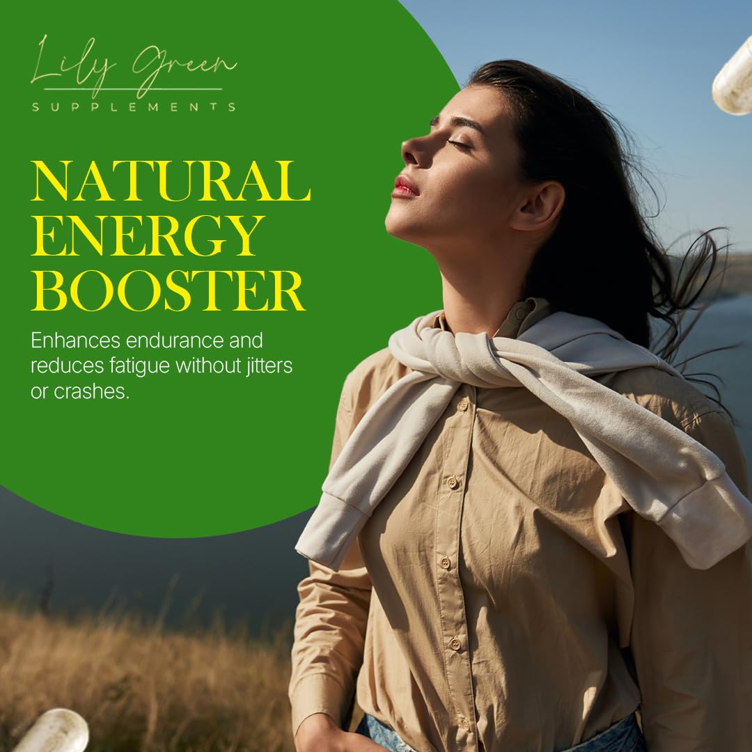 Lily Green Rhodiola Rosea 600mg per Capsule - Supports Mental Clarity & Focus, Immune System, Performance, Energy & Vitality
