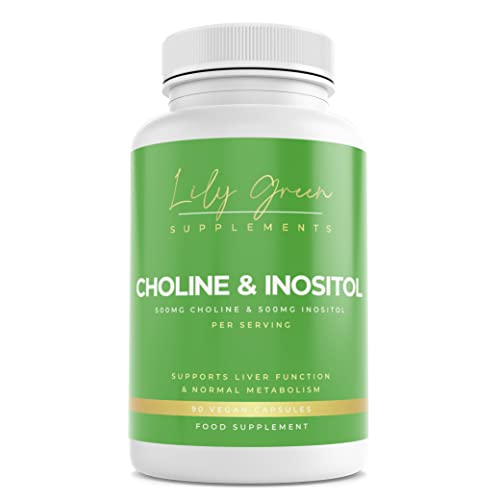 Lily Green Choline 500mg & Inositol 500mg per Serving - Supports Liver Function, Metabolism, Brain Health & Hormonal Balance