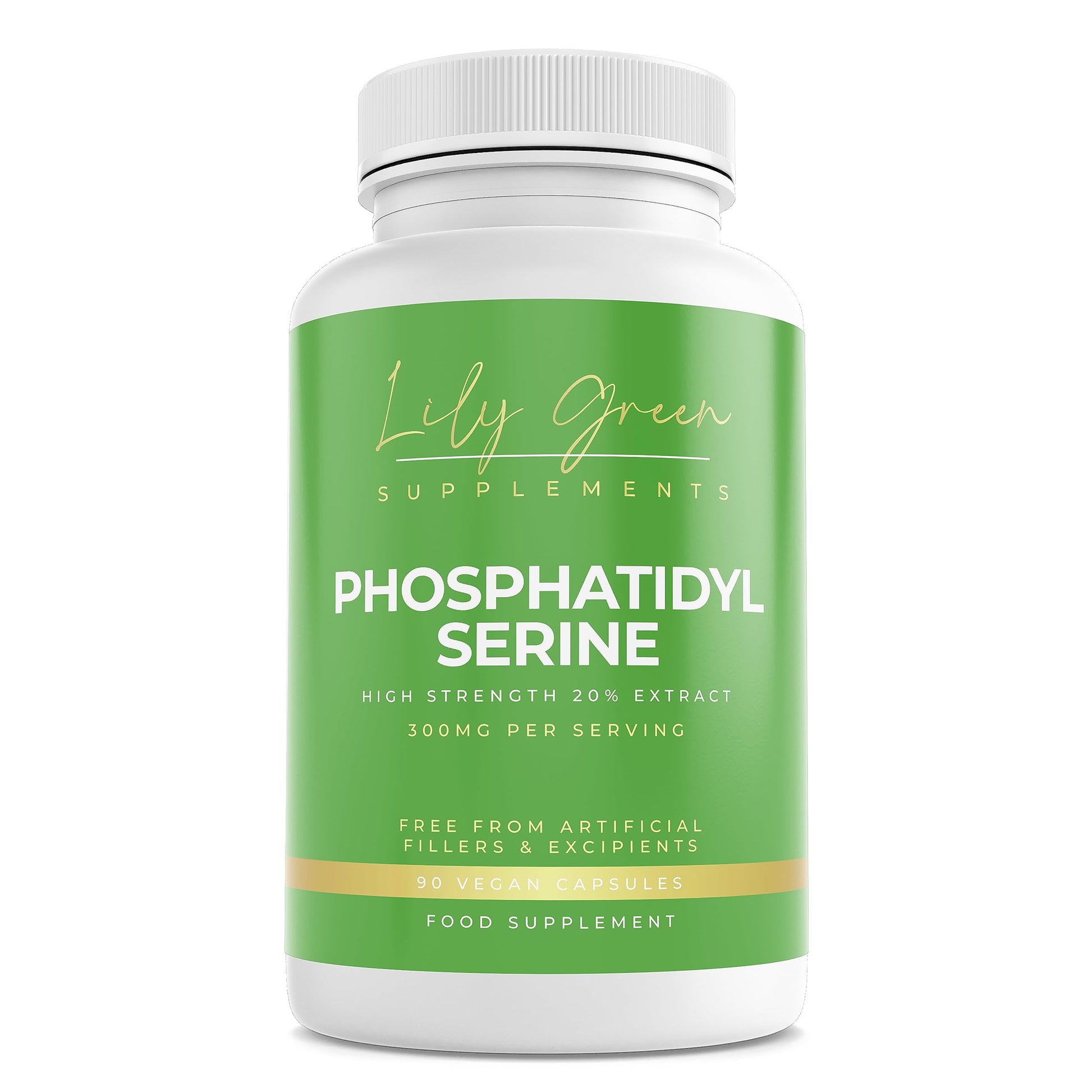 Lily Green Phosphatidylserine 300mg per Serving - Supports Cognitive Function & Memory, Exercise & Recovery, Mood & Relaxation