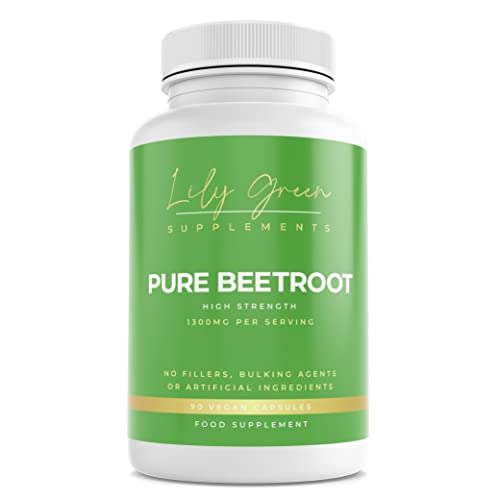 Lily Green Pure Beetroot 1300mg per Serving - Supports Blood Pressure & Circulation, Physical Performance & Digestive System